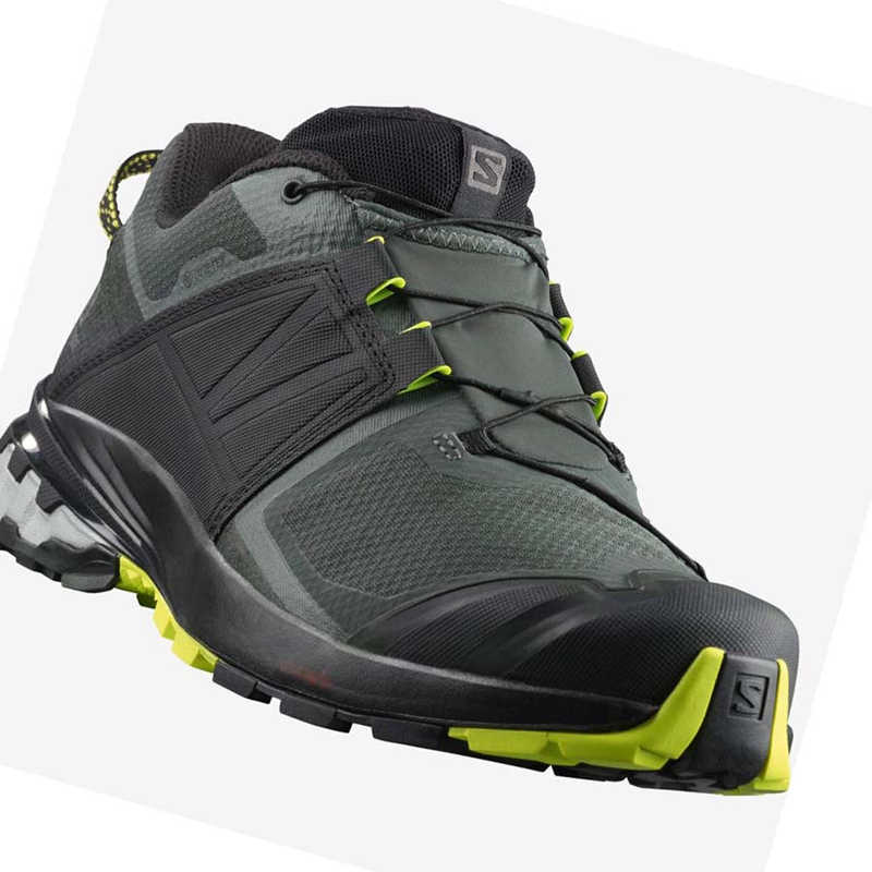 Salomon XA WILD GORE-TEX Trail löparskor Herr Svarta Olivgröna | AYFXINW-65