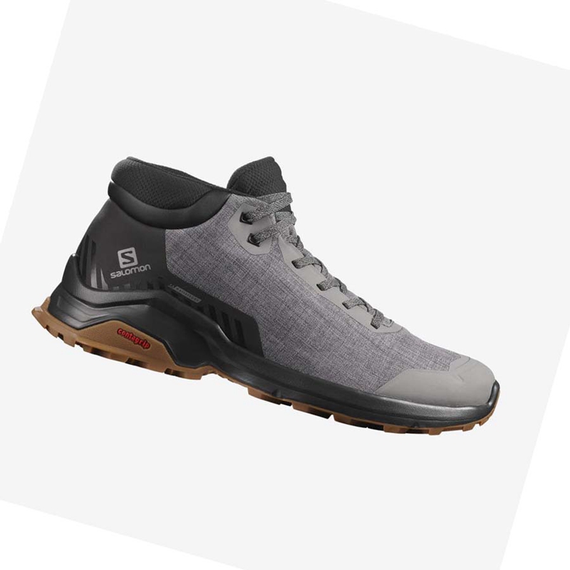 Salomon X REVEAL CHUKKA CLIMASALOMON™ WATERPROOF Vinterkängor Herr Grå | UPELMAC-64