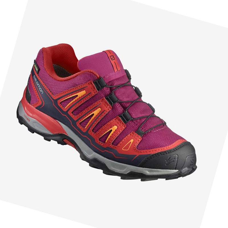 Salomon X-ULTRA MID GORE-TEX Vandringsskor Barn Röda | HFOABGK-27