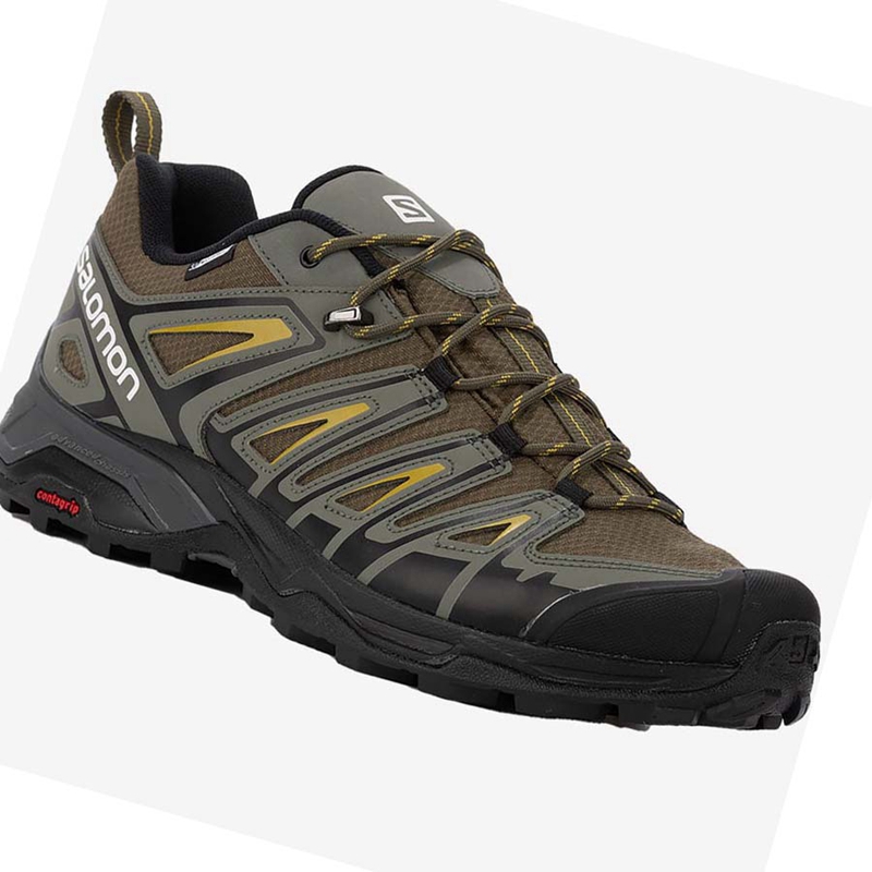 Salomon X ULTRA PIONEER CLIMASALOMON™ WATERPROOF Vandringsskor Herr Olivgröna Svarta | CDMPFBH-40