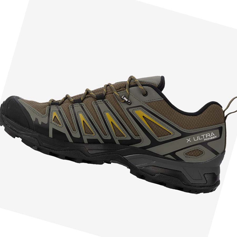 Salomon X ULTRA PIONEER CLIMASALOMON™ WATERPROOF Vandringsskor Herr Olivgröna Svarta | CDMPFBH-40