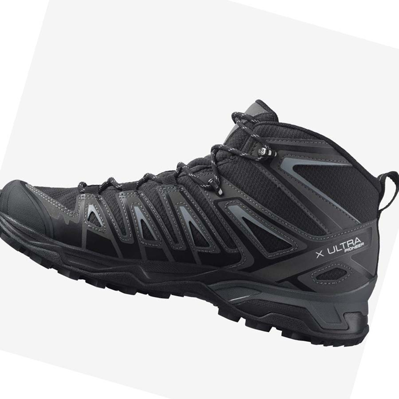 Salomon X ULTRA PIONEER MID CLIMASALOMON™ WATERPROOF Vandringsskor Herr Grå Svarta | HKPJFTO-02