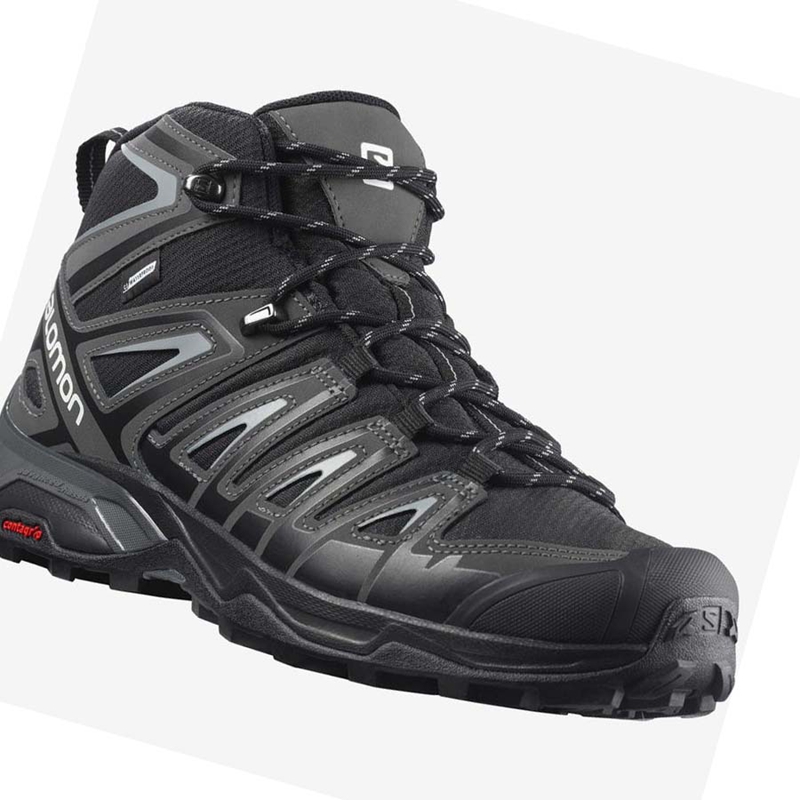 Salomon X ULTRA PIONEER MID CLIMASALOMON™ WATERPROOF Vandringsskor Herr Grå Svarta | HKPJFTO-02