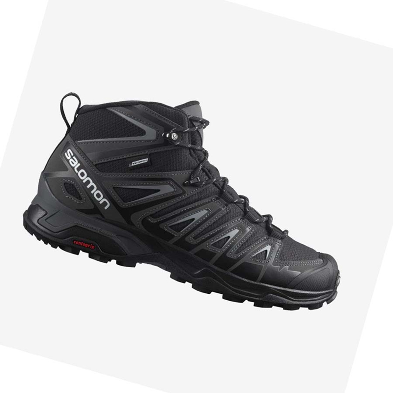 Salomon X ULTRA PIONEER MID CLIMASALOMON™ WATERPROOF Vandringsskor Herr Grå Svarta | HKPJFTO-02