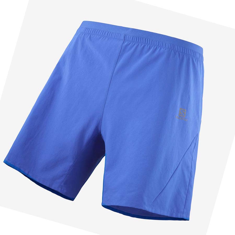 Salomon CROSS 7'' Shorts Herr Blå | XPEOMZC-74