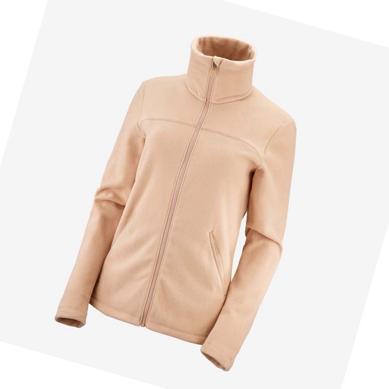 Salomon ESSENTIAL COSY FLEECE Hoodie Dam Rosa | ZGCAEHY-47