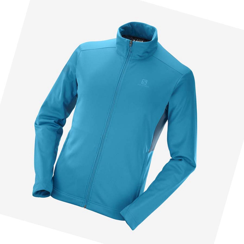 Salomon GORE TEX INFINIUM™ WINDSTOPPER® Jacka Herr Blå | KTAGXSQ-73