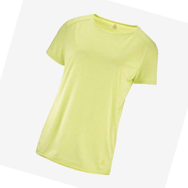 Salomon OUTLINE SUMMER T-shirt Dam Mintgröna | DFORHVP-02