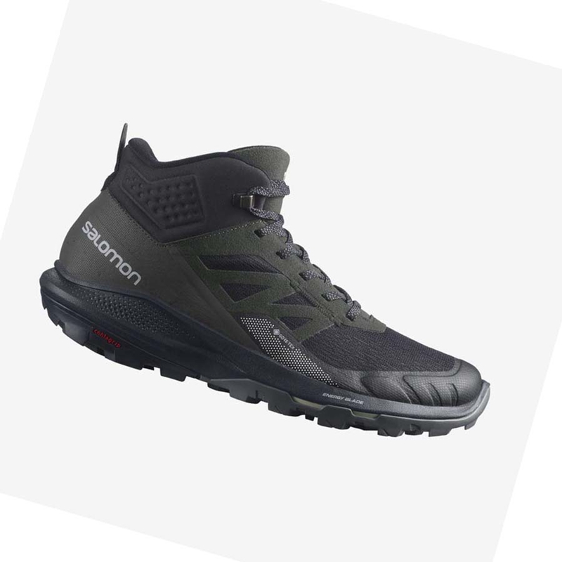 Salomon OUTPULSE MID GORE-TEX Vandringsskor Herr Svarta | ZIYGVFT-84