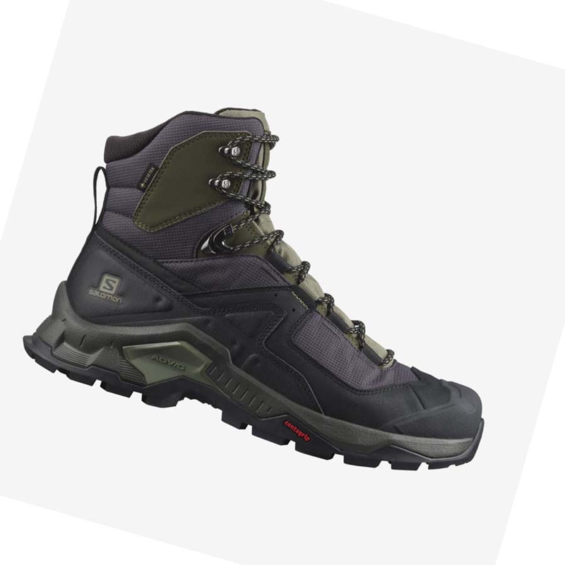 Salomon QUEST ELEMENT GORE-TEX Vandringsskor Herr Svarta Olivgröna | PDLJEAC-71