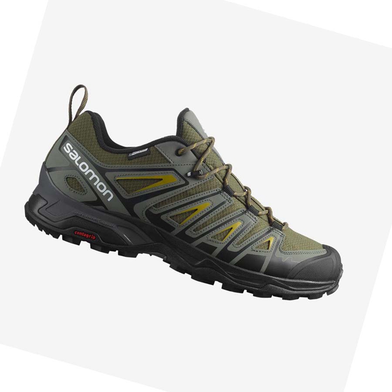 Salomon X ULTRA PIONEER CLIMASALOMON™ WATERPROOF Vandringsskor Herr Olivgröna Svarta | CDMPFBH-40